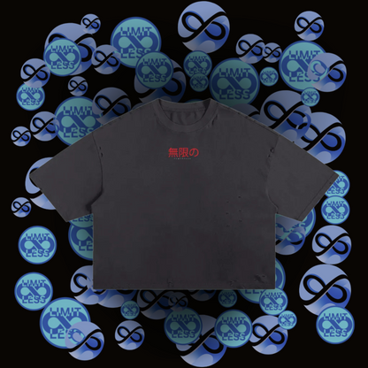 Kaizen Cropped Distressed Tee