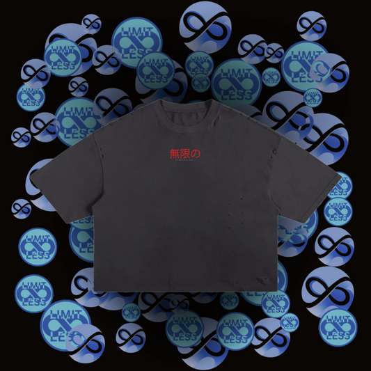 Kaizen Cropped Distressed Tee