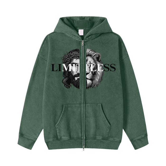 LION/JESUS JACKET (GREEN)